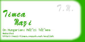 timea mazi business card